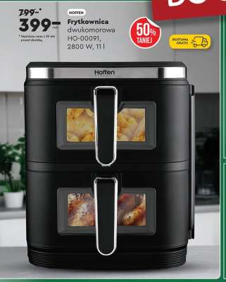 Frytkownica dwukomorowa HO-00091, 2800 W, 11 l