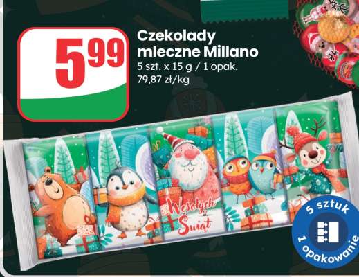 Czekolady mleczne Millano