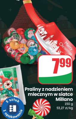 Praliny z nadzieniem mlecznym w siatce Millano