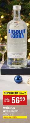 WÓDKA ABSOLUT 40%, 1 L
