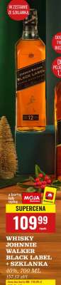 WHISKY JOHNNIE WALKER BLACK LABEL + SZKLANKA