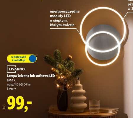 LIVARNO Lampa ścienna lub sufitowa LED