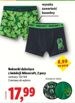 Bokserki dziecięce z kolekcji Minecraft, 2 pary