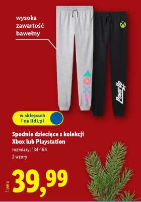 Spodnie dziecięce z kolekcji Xbox lub Playstation