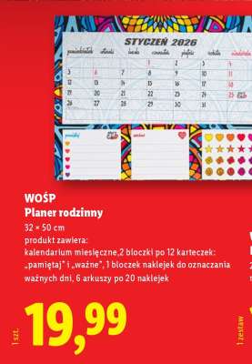 WOŚP Planer rodzinny