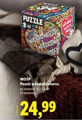 WOŚP Puzzle w kształcie serca