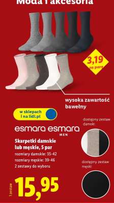 Skarpetki damskie lub męskie, 5 par*