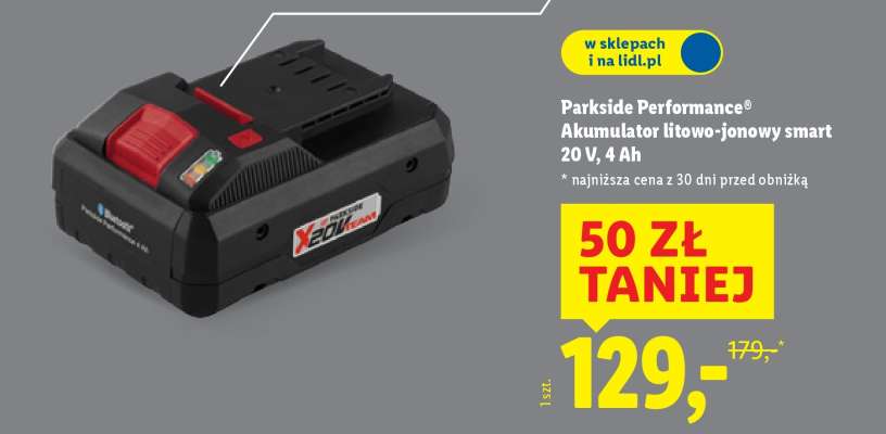 Parkside Performance® Akumulator litowo-jonowy smart 20 V, 4 Ah