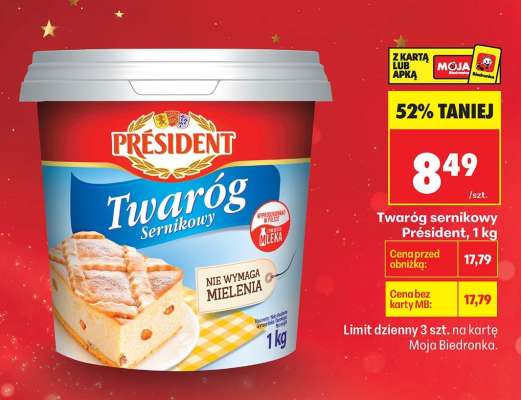 Twaróg sernikowy PRÉSIDENT 1 kg