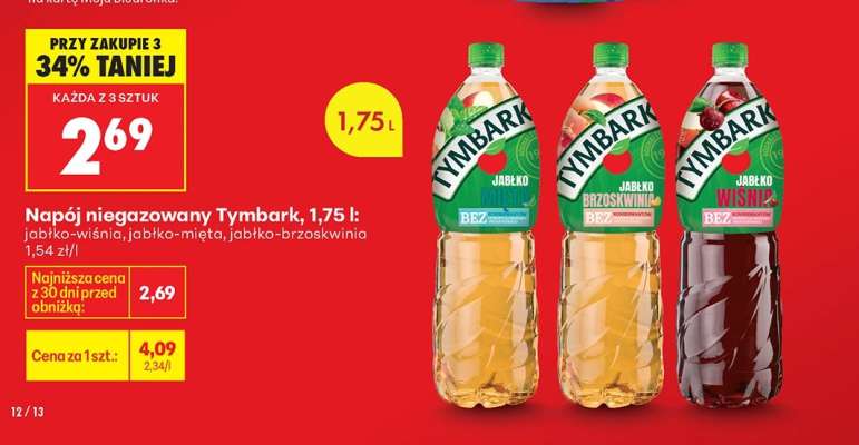 Napój niegazowany Tymbark 1,75 l