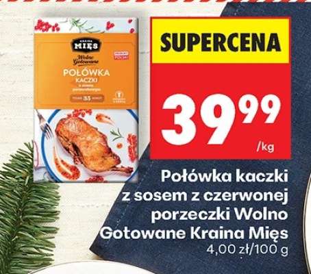 Połówka kaczki z sosem z czerwonej porzeczki Wolno Gotowane Kraina Mięs