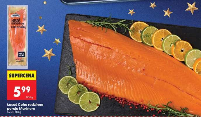 Łosoś Coho rodzinna porcja Marinero