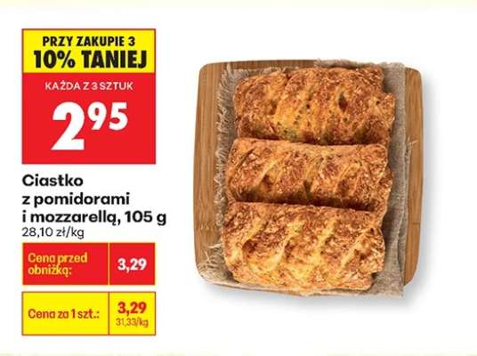 Ciastko z pomidorami i mozzarellą, 105 g