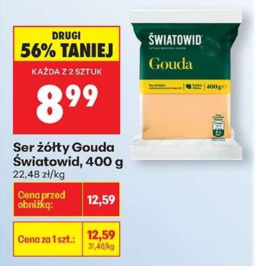 Ser żółty Gouda Światowid, 400 g