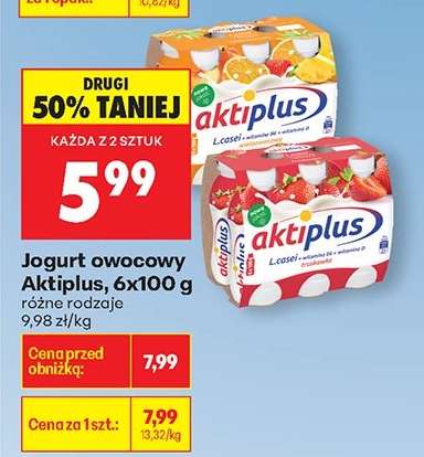 Jogurt owocowy Aktiplus, 6x100 g