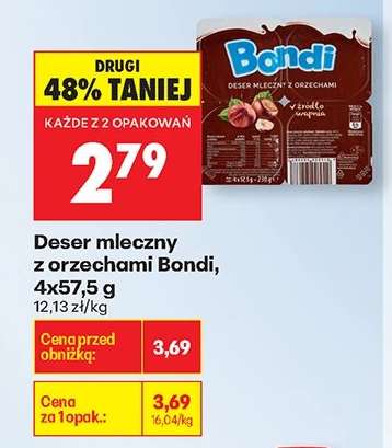 Deser mleczny z orzechami Bondi 4x57,5 g