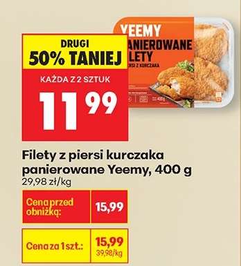 Filety z piersi kurczaka panierowane Yeemy, 400 g