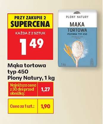 Mąka tortowa typ 450 Plony Natury, 1 kg