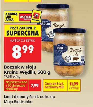 Boczek w słoju Kraina Wędlin, 500 g