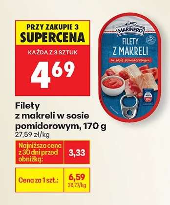 FILETY Z MAKRELI W SOSIE POMIDOROWYM 170 G