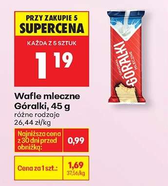 Wafle mleczne Góralki 45 g