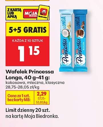 Wafelek Princessa Longa 40 g-41 g