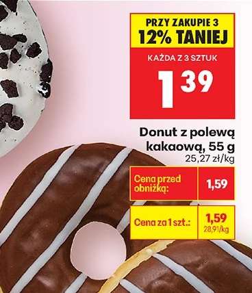 Donut z polewą kakaową, 55 g