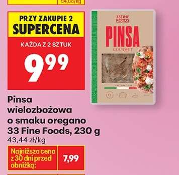 Pinsa wielozbożowa o smaku oregano 33 Fine Foods, 230 g