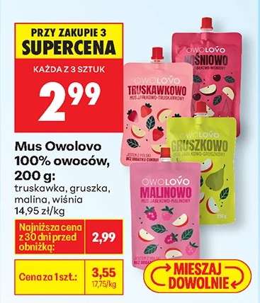 Mus Owolovo 100% owoców