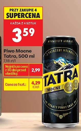 Piwo Mocne Tatra, 500 ml