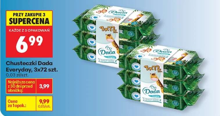 Chusteczki Dada Everyday, 3x72 szt.