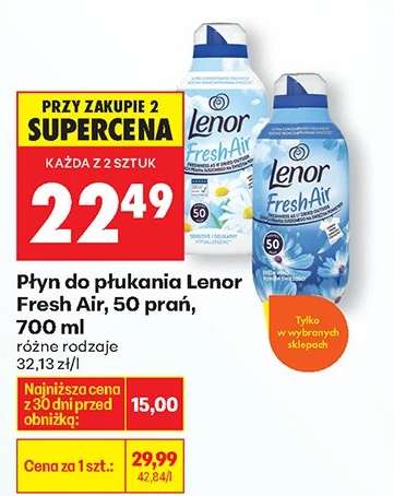 Płyn do płukania Lenor Fresh Air, 50 prań, 700 ml