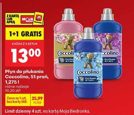Płyn do płukania Coccolino, 51 prań, 1,275 l