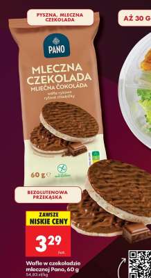 Wafle w czekoladzie mlecznej Pano, 60 g