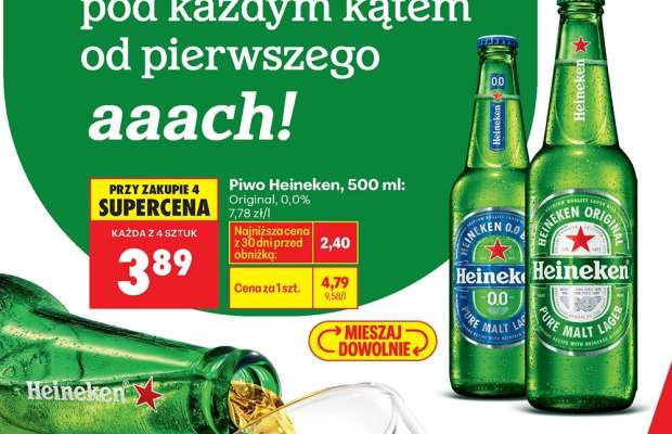 Piwo Heineken , 500 ml Original 0,0