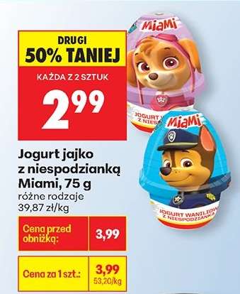 Jogurt jajko z niespodzianką Miami, 75 g