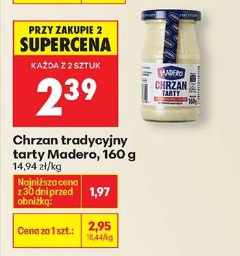 Chrzan tradycyjny tarty Madero, 160 g