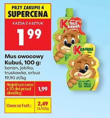 Mus owocowy Kubuś, 100 g