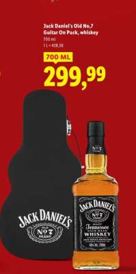 Jack Daniel's Old No.7 Guitar On Pack, whiskey