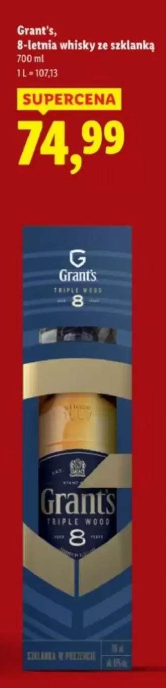 Grant's, 8-letnia whisky ze szklanką