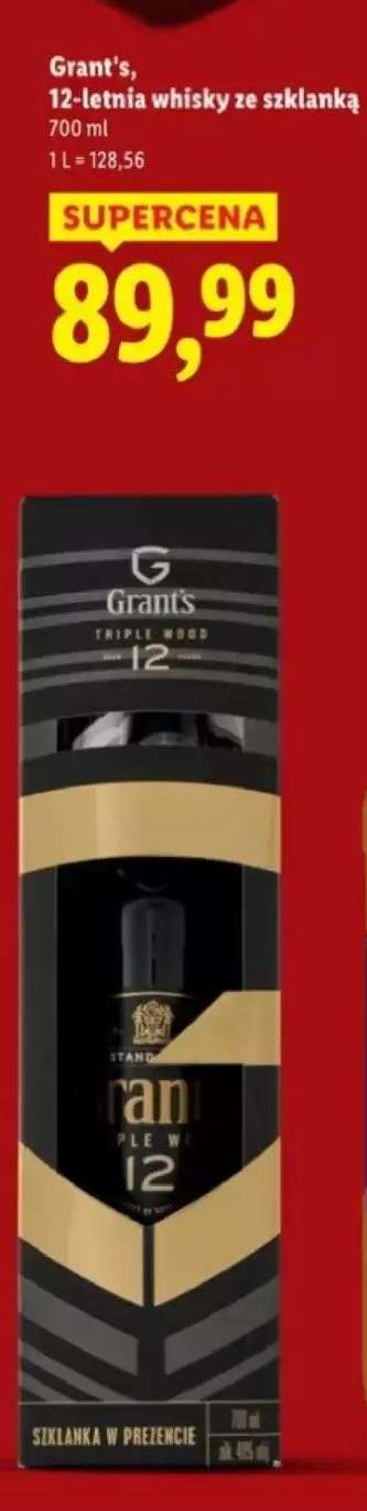 Grant's, 12-letnia whisky ze szklanką