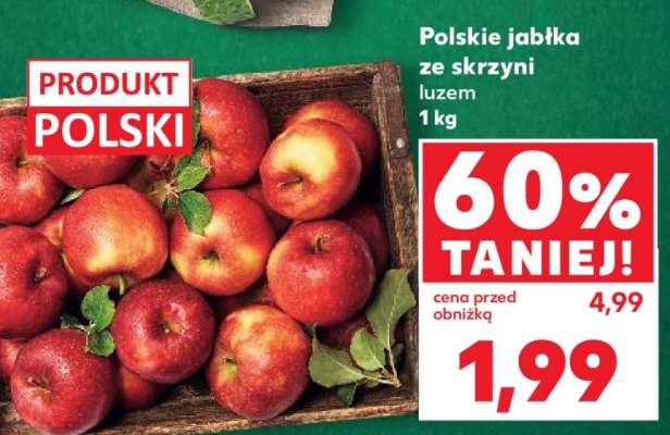 Polskie jabłka ze skrzyni luzem 1 kg