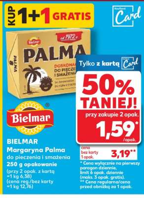 BIELMAR Margaryna Palma do pieczenia i smażenia 250 g opakowanie