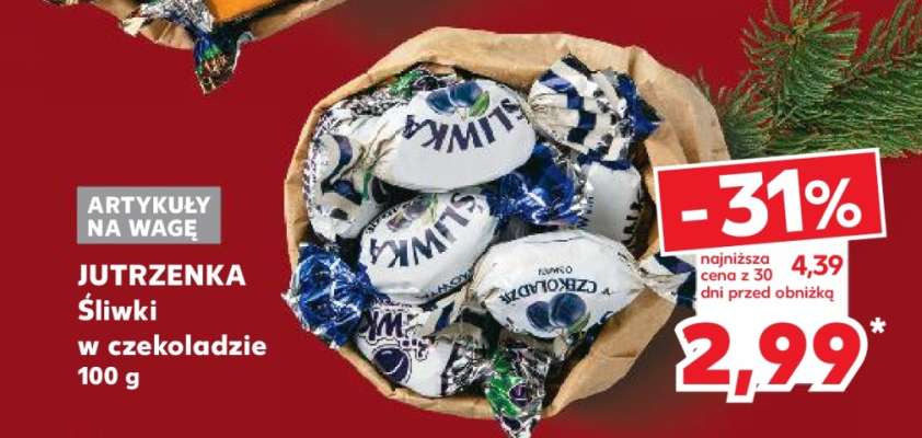 JUTRZENKA Śliwki w czekoladzie 100 g