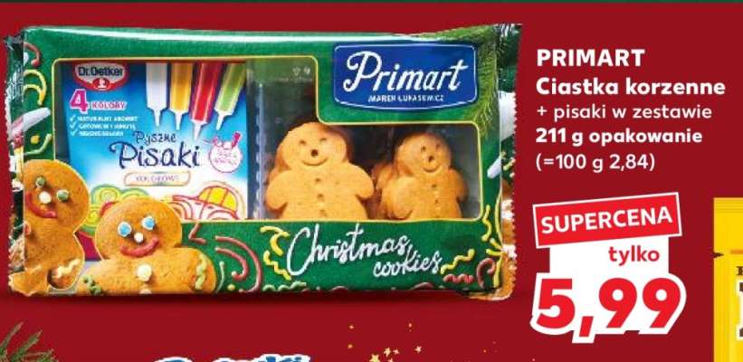 PRIMART Ciastka korzenne + pisaki w zestawie