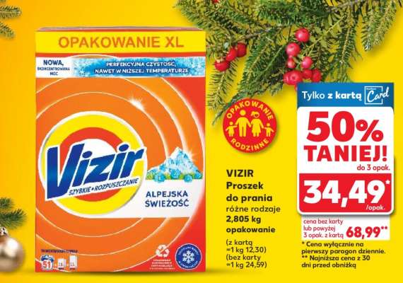 VIZIR Proszek do prania różne rodzaje 2,805 kg opakowanie