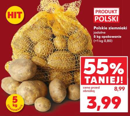 Polskie ziemniaki jadalne 5 kg opakowanie