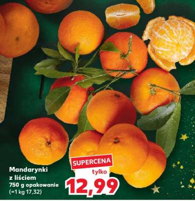 Mandarynki z liściem 750 g opakowanie