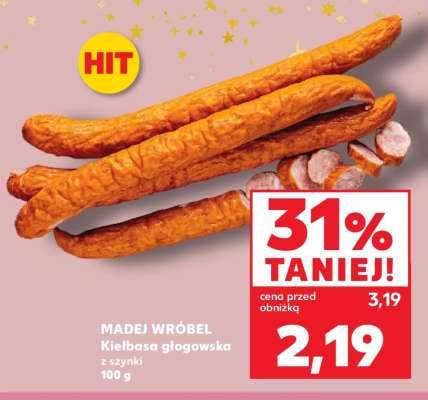 MADEJ WRÓBEL Kiełbasa głogowska z szynki