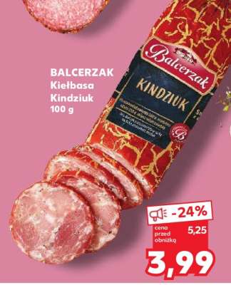 BALCERZAK Kiełbasa kindziuk 100 g